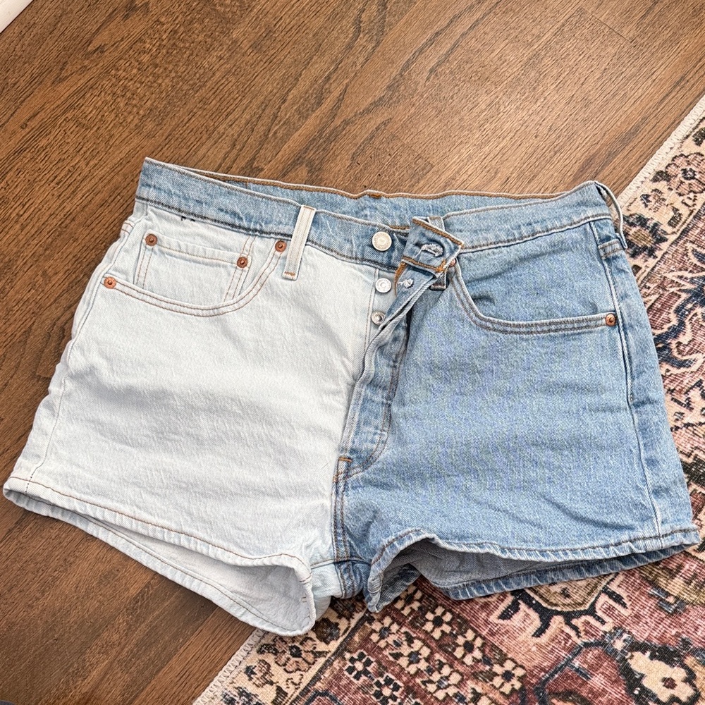 Levi's Two-Tone Blue Jean Shorts